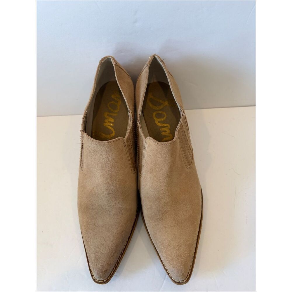 Sam and Edelman Slip-On Women’s Suede Shoes in Beige booties